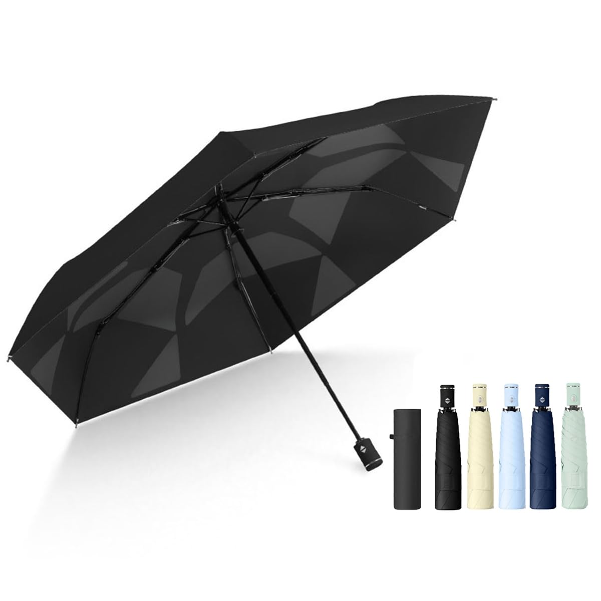 

Зонт Raisme с эффектом памяти формы, складной, УФ-защита, автоматическое открытие, для бизнеса и от жары и света, компактное хранение за 5 секунд, 100% защита, закрытие,