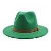 Men'S And Women'S Top Hat Flat Edge Straight Edge Suede With Accessories Woolen Jazz Hat