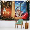 Santa Sleigh Decoration Tapestry Christmas Party Background Decoration Tapestry Family Christmas Party Living Room Bedroom Decor