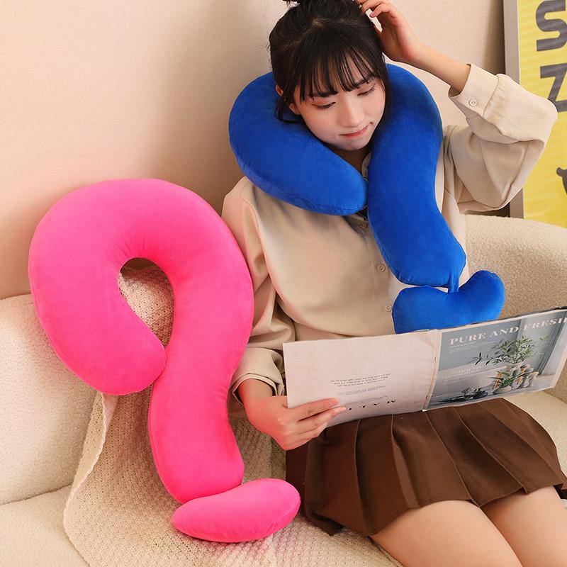 Mark Neck Question Pillow Plush Toy Cartoon Stuffed Doll Cute Decorative Cushion