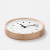 Lemnos Basin Line Analog Wall Clock, Natural Chestnut Wood, PIL23-05 NT