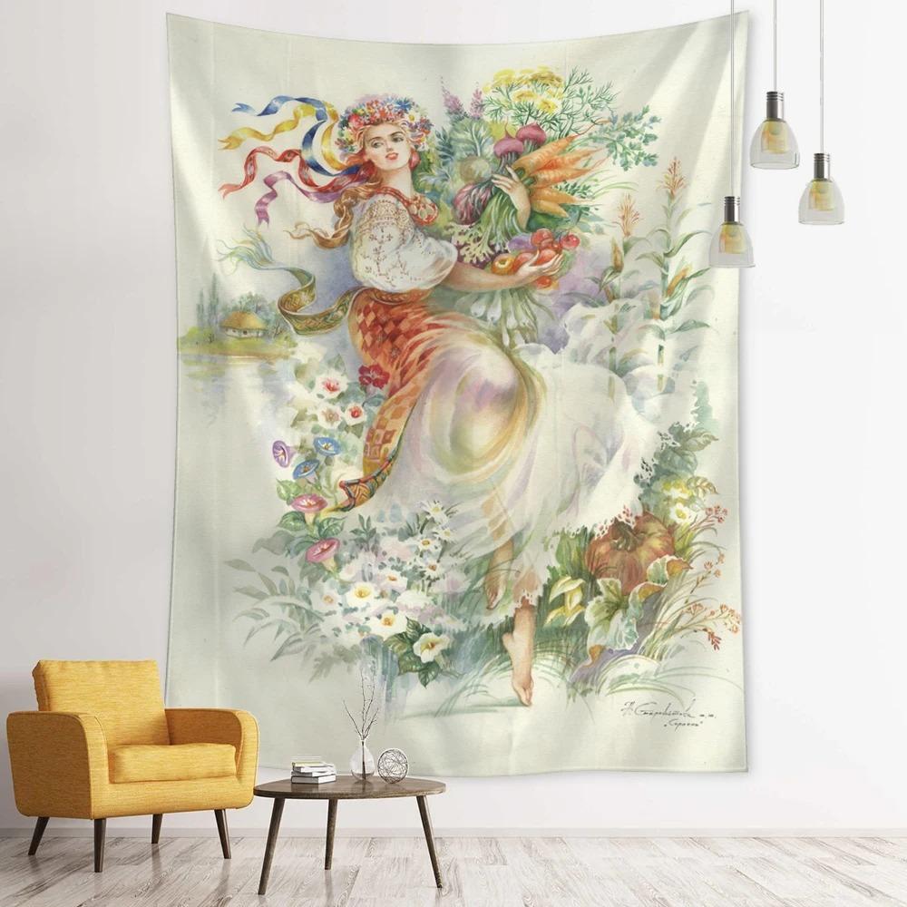 Oil Painting Forest Decoration Tapestry Bedroom Living Room Tapestry Home Wall Decoration Tapestry