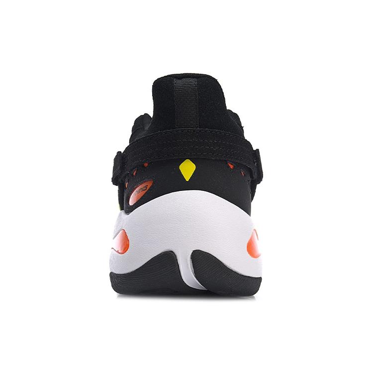 New LiNing Butterfly Cushioned Slip Resistant Low Top Chunky Sneakers Black Yellow AGCN225-6