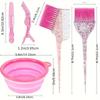Professional 11Pcs Hair Coloring Kit Highlighting Tools Comb Brush Dye Bowl Earmuffs For Barber Beauty Salon Home Use
