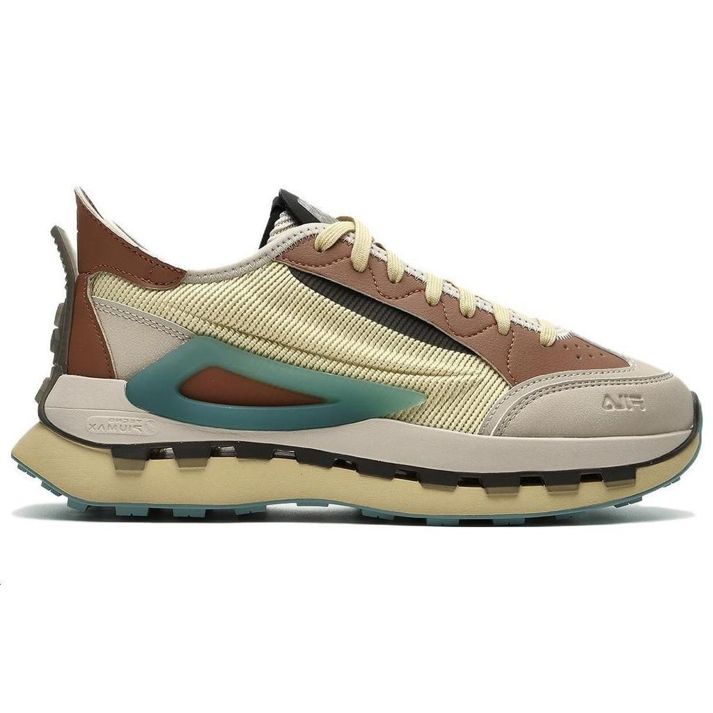 Fila KM Comfortable Fabric Synthetic Leather Cushioning Durable Low-Top Running Shoes Women Sneaker Yellow-Brown F12W333103FST
