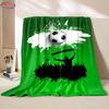 Football Theme Cartoon Soft Flannel Blanket for Bed Bedroom Sofa Picnic Throw Blanket for Cover Outdoor Leisure Nap Office Gifts