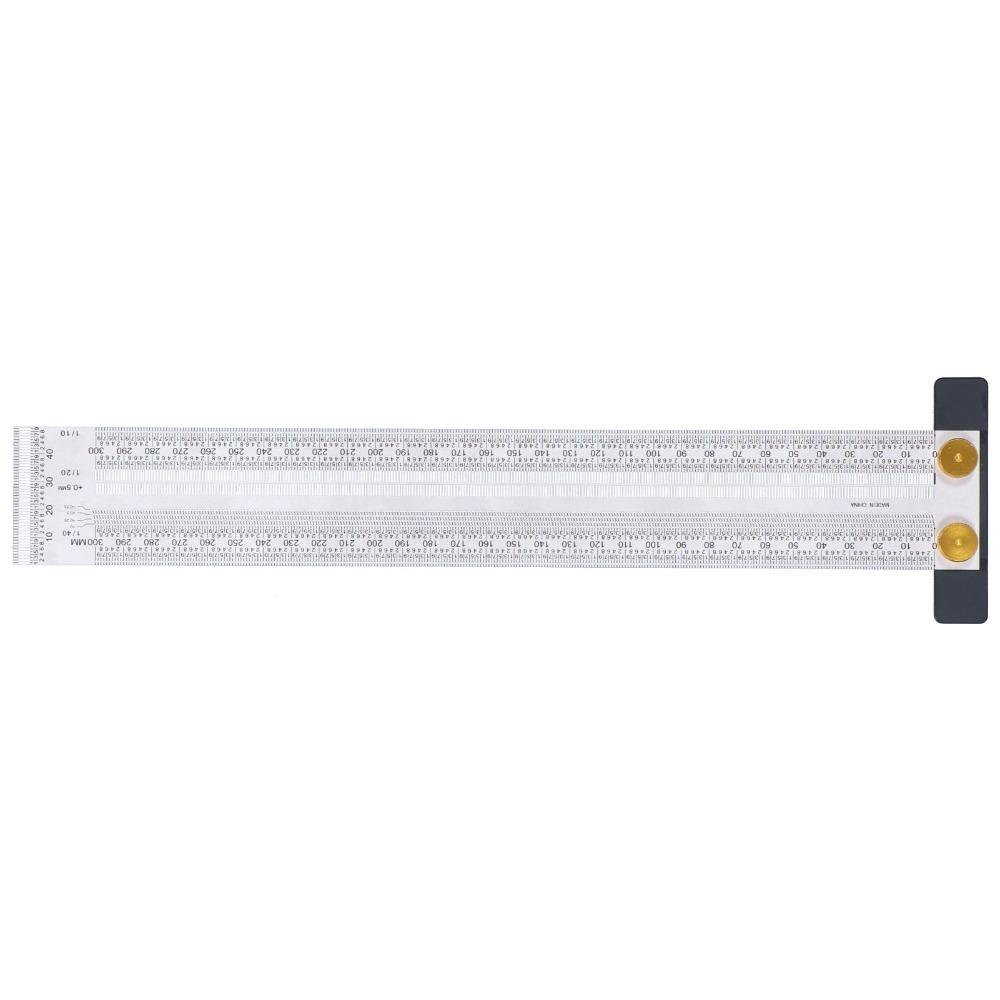 200mm T-Rule Hole Ruler Tshaped Marking Scale Portable Scribing Tool Precision Layout