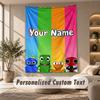 Rainbow Friends Tapestry, Personalized Custom Text, Wall Hanging Tapestry For Living Room Home Wall Decor
