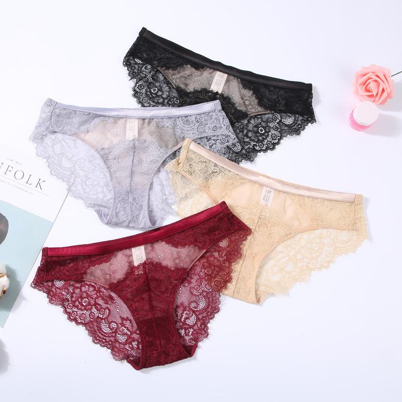French no steel ring lace sexy pure desire underwear bra set bra thin triangle cup gather small chest