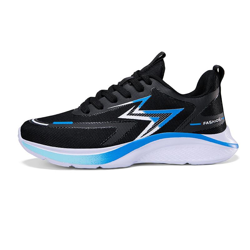 Large size casual sports shoes, new height-increasing men's and women's trend soft-soled mesh running shoes