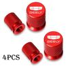 4pcs Car Wheel Tire Valve Caps Tyre Stem Covers Airdust Waterproof for Geely Atlas Coolray Emgrand EC7 EC8 X7 EX7 CK2 Valve Stems 1