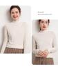 Korean Style High-Neck, Warm, Tight-Fitting Wool Sweater for Women To Pair with a Knit Cashmere Sweater.