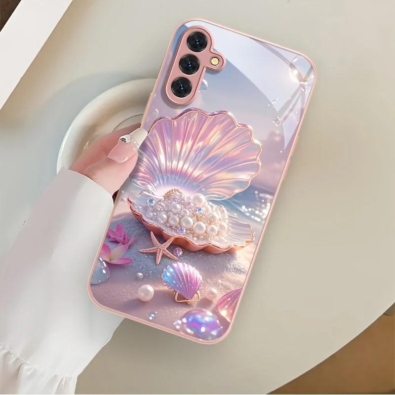 Luxuriöse Retro-Blumen-Handyhülle für iPhone 17 16e 16 15 14 13 12 Mini 11 Pro XS Max XR X 8 7 Air Plus Luxuriöse gehärtete Glasabdeckung