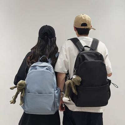 Mochila escolar nova estilo universitário mochila escolar cor sólida grande capacidade mochila estudante universitária simples mochila feminina