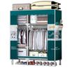 Sturdy All-Steel Cloth Wardrobe: Durable Bedroom Storage Cabinet for Easy Assembly