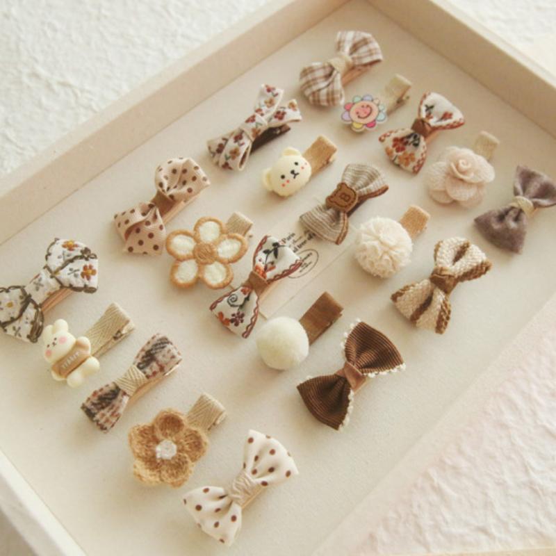 5Pcs Baby Hair Pins for Girls Gift Korean Bear Bunny Kids Hair Accessory Bows Flower Princess Children Girl Hairclip