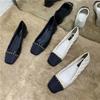 Fashion Block Heel Square Toe Women's Shoes Low Elegant Ladies Footwear Office Luxury Leather Casual Shoe With Comfortable Popular L A