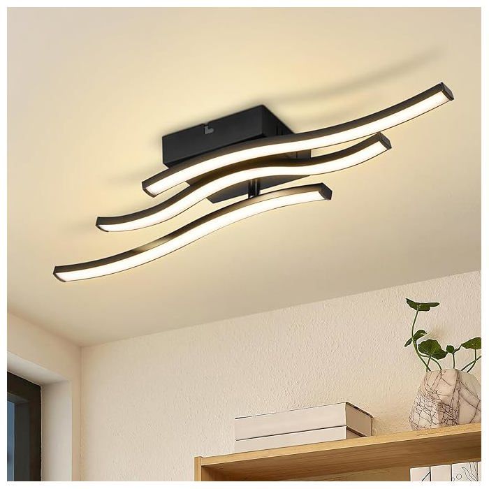 Plafonnier - NETTLIFE - Nettlife - Noir - 18 W - 3000 K