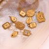 MamacitaSlay diy Vintage Rose Butterfly Polar Star Moon stainless steel charms 18K Gold Plated  charms for jewelry making