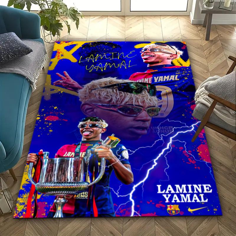 FC Barcelona's Lamine Yamal Young Player of the Year Carpet Is Suitable for Living Room and Bedroom Doormats Office Balcony Decorative Carpet 5