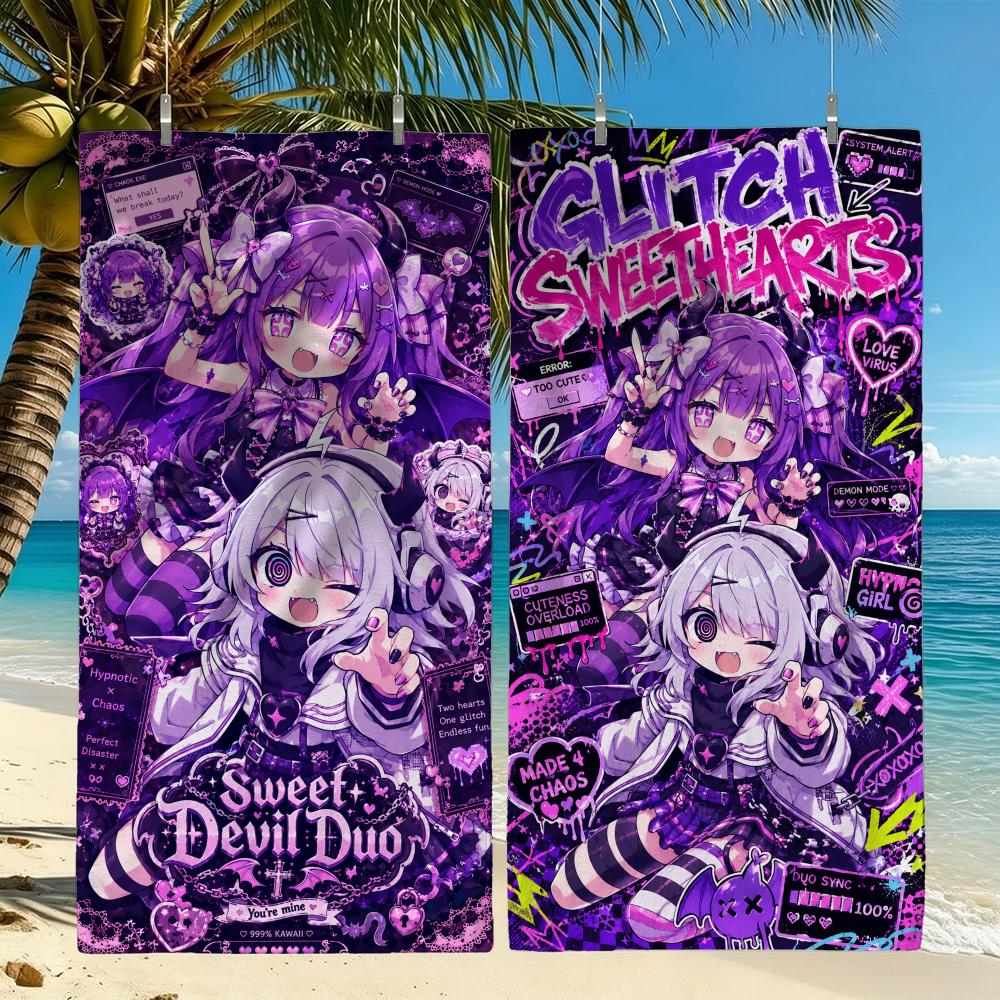 Game Yunyun Syndrome Towel Towel Beach Towel Oversized Quick Dry Towel Absorbent Soft Swim BeachTowels for Men Women