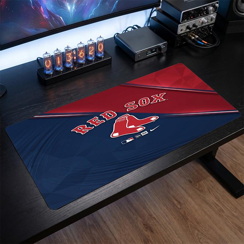 Boston Red Sox Pattern Mousepad Anti?Slip Rubber Desk Pad For Gaming Working Desktop Decoration