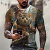 3D Printed Magical Poster Wizard Cat T Shirt For Men Funny Cute Animal Pattern T-Shirts Summer Short Sleeve Round Neck Tops Tees
