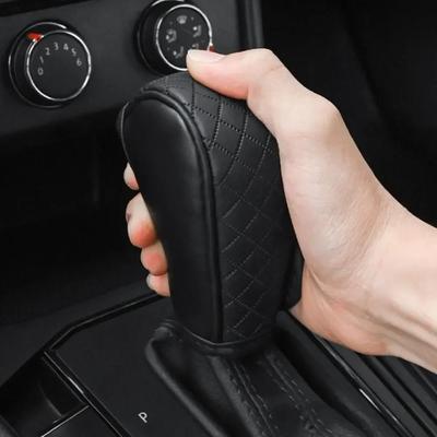 Copertura Pomello Cambio Auto di Alta Qualità Pelle PU Antiscivolo Resistente all'Usura Universale Auto Guaina Leva Cambio Automatico Decorazione Auto