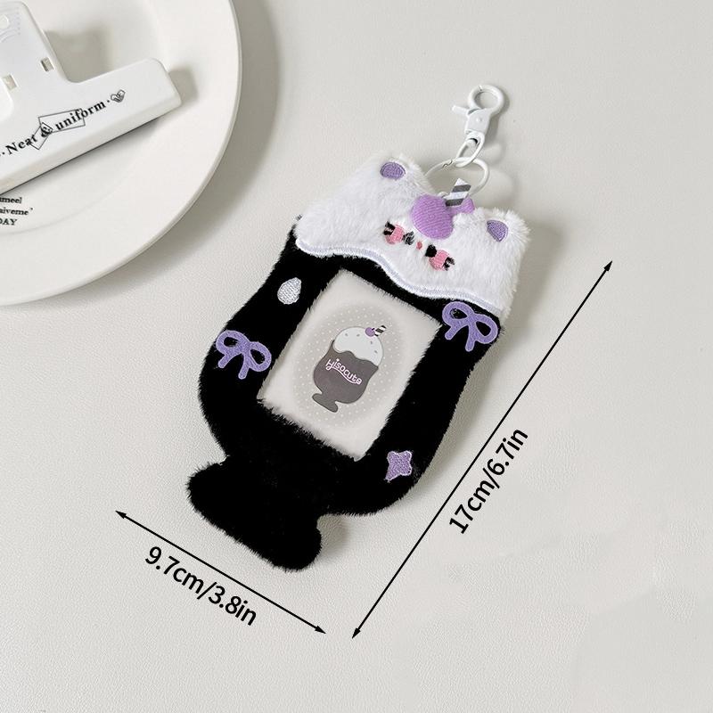 Plush Kawaii Photocard Holder Kpop Idol Card Holder Bags Creative Photo Sleeves Id Credit Card Holder Students Stationery Set
