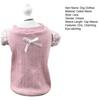 Dog Cotton Vest Lace Ruffle Cap Sleeve Pullover Puppy Clothes Soft Breathable Summer Pet T Shirt with Bow for Small Medium Dogs Cats