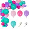 70pcs Pink Purple Balloon Garland Arch Kit Mint Blue Purple Pink Birthday Balloons for Baby Shower Mermaid Unicorn Party Decor