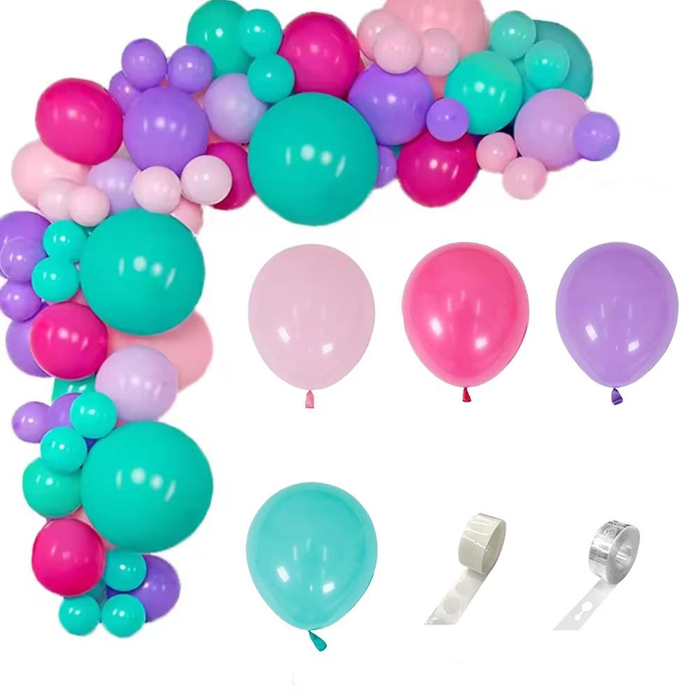 70pcs Pink Purple Balloon Garland Arch Kit Mint Blue Purple Pink Birthday Balloons for Baby Shower Mermaid Unicorn Party Decor