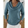 DICFY Women's Fashion Casual Long Sleeve U-Neck Blouses & Shirts
