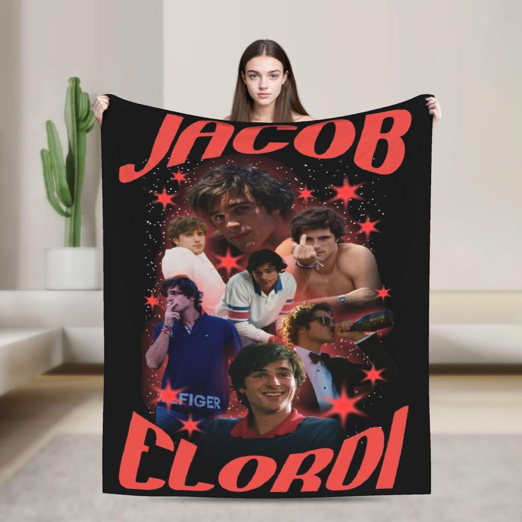 Jacob Elordi Australischer Schauspieler Poster Decken Qualität Weich Warm Überwurfdecke Winter Reisen Outdoor Bequeme Tagesdecke