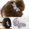 Fashion Women Rhinestone Flower Hair Pin Comb Clip Wedding Bridal Party Headwear