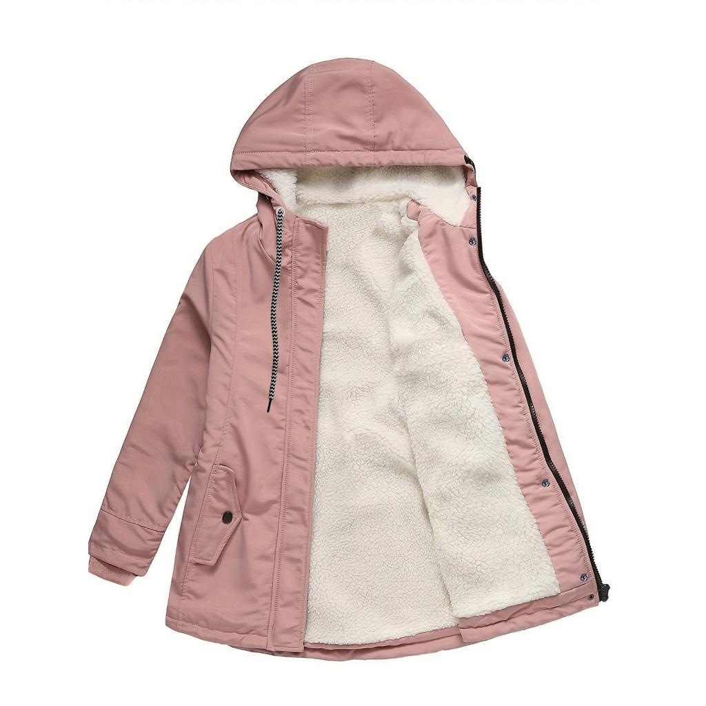 Autumn Winter Fleece Lined Hooded Jacket Waterproof Top for Men Women, Hot Popular Casual Outerwear