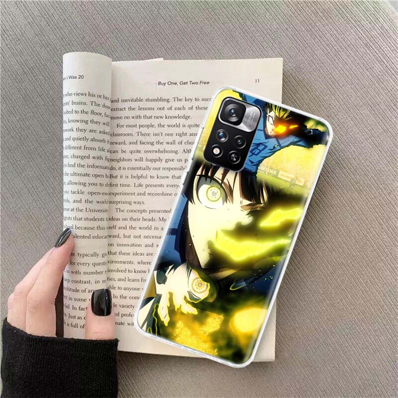 Blue Lock Anime Phone Case For Redmi Note 13 12 Pro Plus 14 15 Pro 5G 11 11T 11E 11S 10 Pro 10S 9 9S Cover Cell Clear TPU Capa C
