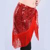 Getrays Sequin Tassel Ballroom Dance Shiny Hip Scarf Music Practice Wear Women's Skirt, Costume, Skirt, Sparkly, Modern, Latin, Tango, Samba,