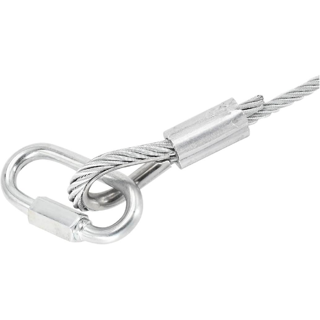 2PCS 125542 Lift Cables Compatible with Gorilla Trailer gate Lift with EZ Spring Clips, Stainless Steel Cables