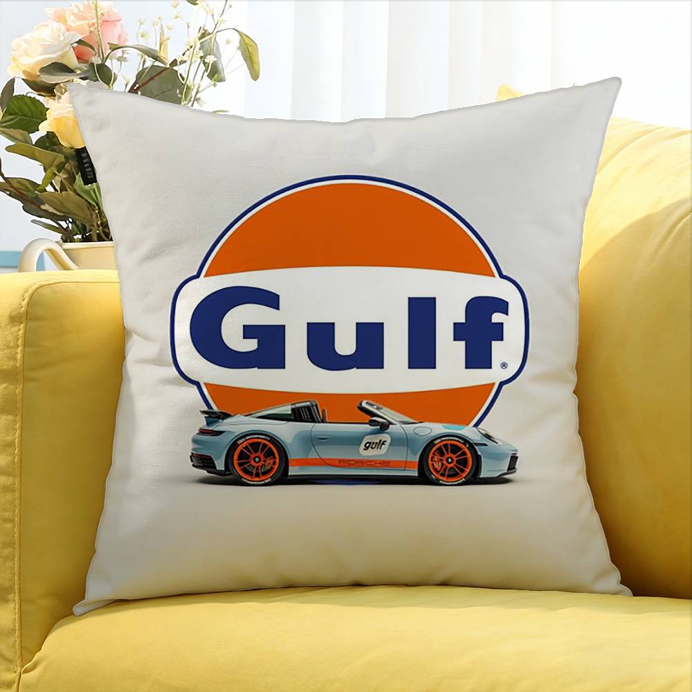 Gulf Car Logo Various Sizes Square Pillow Case For Car Home Bedchamber Decor