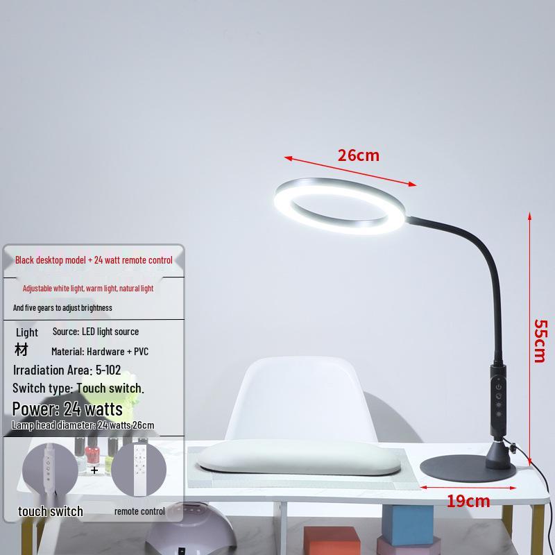 LED Super Bright Nail Art Desk Lamp Clip-On for Beauty Salon, Eyelash Extensions, and Tattoo Lighting