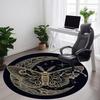 1pc Moon Moth Office Round Area Rug, Indoor Mat Suitable For Office, Under Office Chairs Bedroom Living Room Home Decor, Room Deco