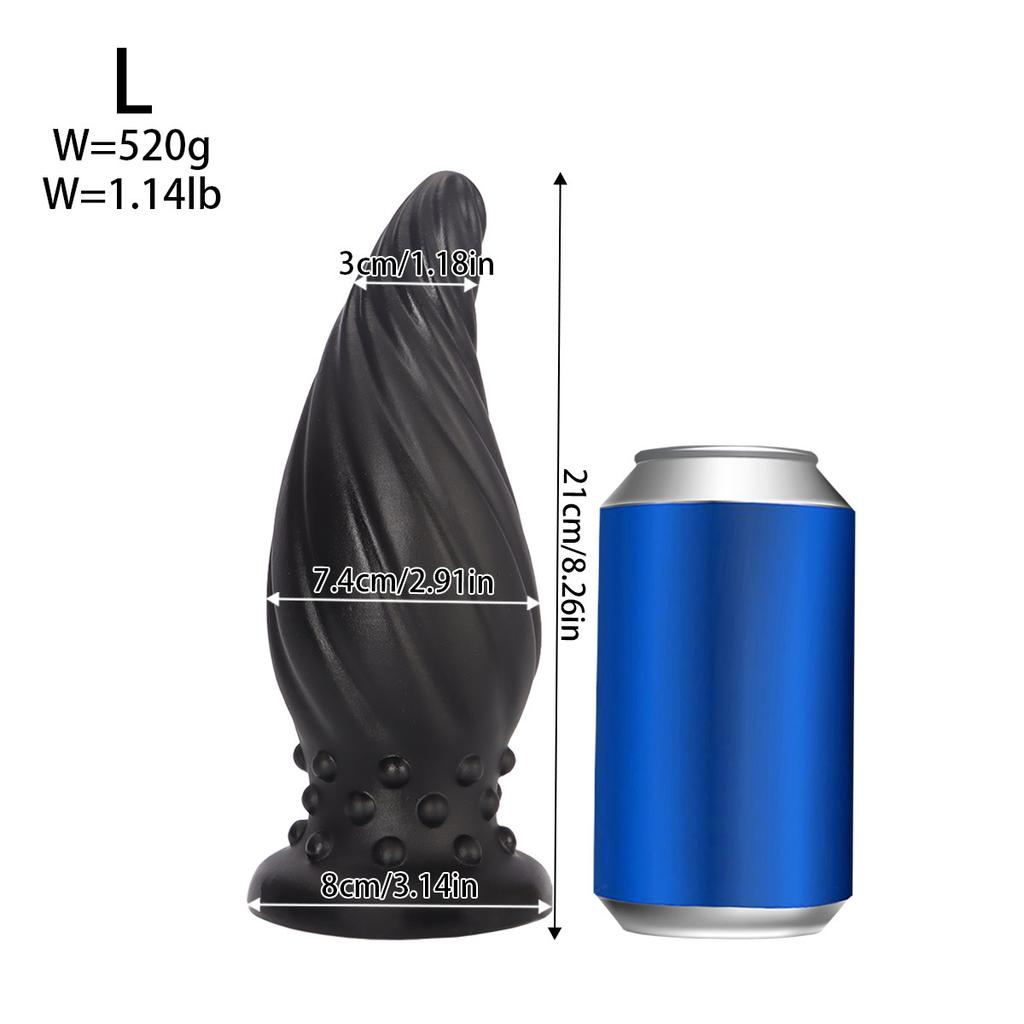 Spiral Dragon Egg Butt Plug Penis More Sizes Men's and Women's Back Court Masturbation Massage Anal Dilatation Device Adult Sex Product Toys