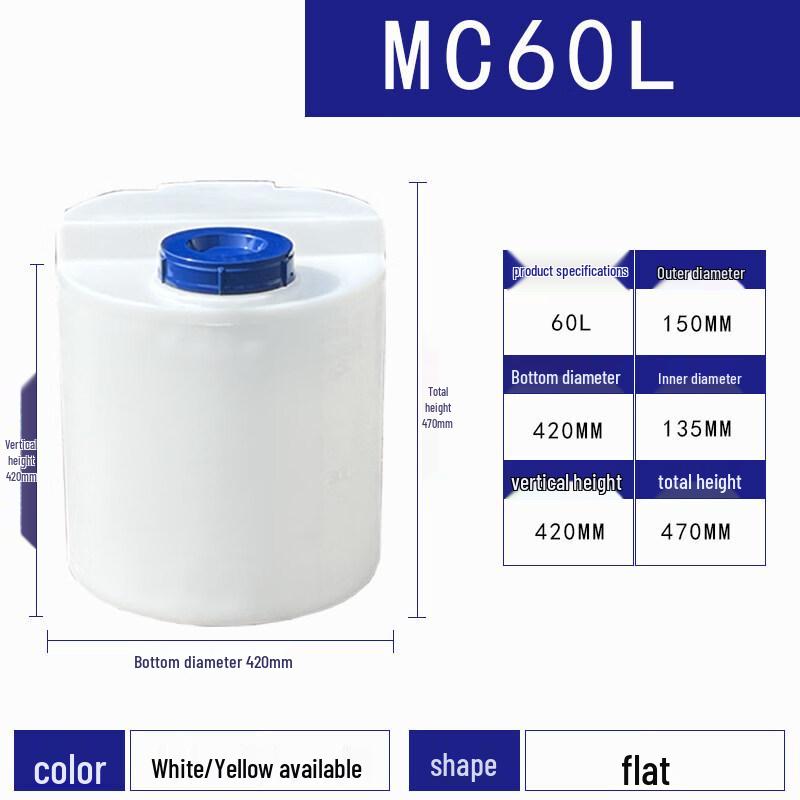 Rong Yu 40L Flat Bottom Dosing Tank with Agitator