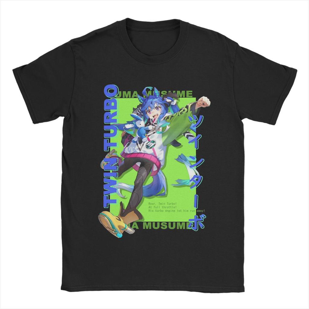 Anime Mejiro McQueen Uma Musume Men's T Shirt Unique Tee Shirt Short Sleeve Unisex O Neck T-Shirt Cotton Plus Size Clothes
