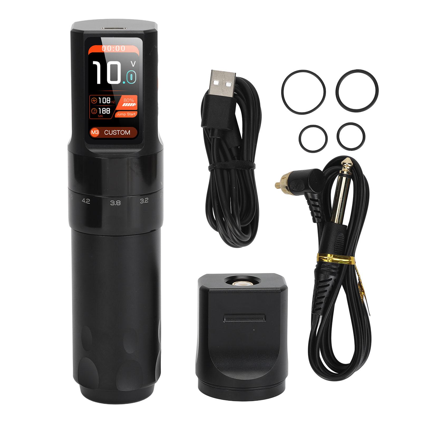 

Беспроводная роторная машина для татуировки, ручка, емкость 2000 мАч, ЖК-дисплей, батарея для татуировки, ручка с