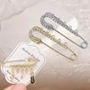 Rhinestone Safety Pins Crystal Brooch with /5 Loops for DIY Blankets Skirts Knitted Fabric Crafts Jewelry Making