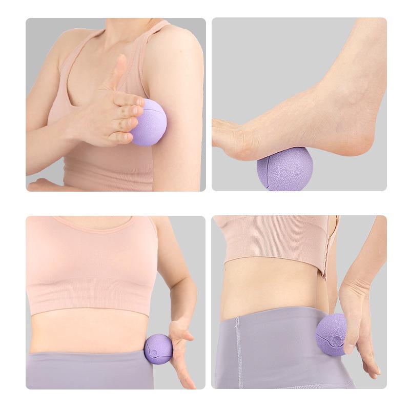 3-In-1 Massage Ball TPE Fascia Ball Handheld Massager Yoga Fitness Muscle Relaxation Rolling Ball Removable
