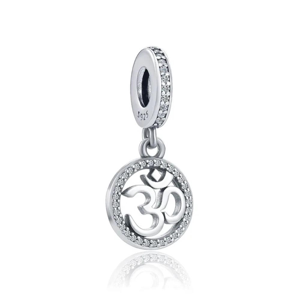 New 925 Silver Motorcycle Audio Tape Charm Beaded Chain Bracelet DIY Jewelry Trinket Pendant Gift