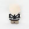 Niannyyhouse 10cm Plush Clothes: Dress-Up Cotton Doll with Clothes, Shirt, Pants, Tie, Vest, Campus Wear, Accessories (Black)